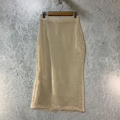 ZARA ザラ オーガンザ ミディスカート シャンパン ベージュ XSサイズ □〇のサムネイル