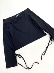 美品 MURUA ムルーア 定価5060円 ナローロングテープオフショル ブラウス シャツ sizeF/黒 ■■レディースのサムネイル