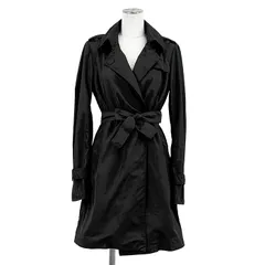 SALE【美品】MONCLER モンクレール トレンチコート サイズ 1 レディース ポリエステル100% FLAVE フレーヴ 軽量 スプリングコート ライト アウター ベルト付属 ブラック 黒 ルーマニア製のサムネイル