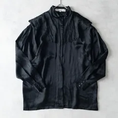 Christian Dior クリスチャンディオール ブラウス レース セーラー ドルマンスリーブ ヴィンテージ シルク ブラック レディース M b02371のサムネイル