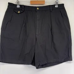 古着 90's/90年代 ノーティカ NAUTICA パンツ チノパン ツータック ハーフパンツ ショートパンツ タックパンツ w38  ブラック メンズのサムネイル