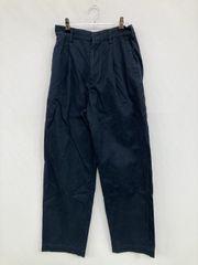 SIMPLICITE サンプリシテ チノパンツ ネイビー クロップド・半端丈 コットン 無地 ワイド・ルーズ ハイウエスト ストレート レディース