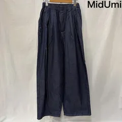ミディウミ デニムタック ワイドイージーパンツ インディゴ コットン 日本製 レディース FREE ISItems【USED】【古着】【中古】50163905のサムネイル