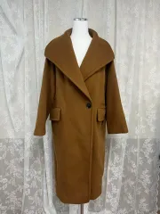 BENETTON（ベネトン） ビッグカラ― ウールコート キャメル ブラウン 85-94-165のサムネイル