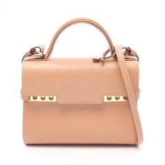 デルヴォー Delvaux ハンドバッグ タンペート ミニ 2WAY ピンクブラウン レザー タンペート ミニ レディース Used A