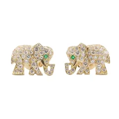カルティエ CARTIER ピアス キャンディ ピアス ダイヤ エメラルド K18（イエローゴールド） ダイヤモンド キャンディ ピアス ダイヤ エメラルド レディース Used Aのサムネイル