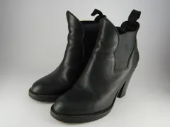 【USED/B】Acne アクネ ショートヒールブーツ ブラック サイズ38 24.5cmくらいのサムネイル