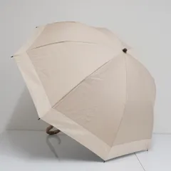 完全遮光折日傘 芦屋ロサブラン USED美品 2段折 コンビ シャンパンベージュ ベージュ 竹手元 UV 遮熱 折りたたみ 50cm FS9942のサムネイル