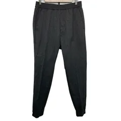 DSQUARED2(ディースクエアード) パンツ サイズ46 S メンズ美品  - ダークグレー フルレングス/ウエストゴム/ストライプのサムネイル
