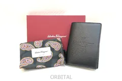 経堂) サルヴァトーレ フェラガモ Salvatore Ferragamo 手帳カバー JP-22-0391 マルチカバー パスポートケース 22年モデル ブラックのサムネイル