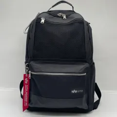 BN9580□ALPHA INDUSTRIES リュック バックパック メッシュポケット ブラックのサムネイル