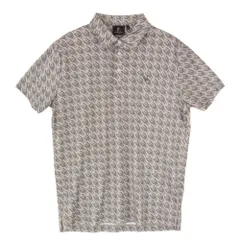1piu1uguale3 ウノピュウノウグァーレトレ GCT001 GPE031 113 GOLF ゴルフ S/S POLO CHIDORI 千鳥柄 半袖 ポロシャツ グレー系 4【美品】【中古】のサムネイル