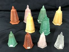 天然石　水晶　文昌塔　風水　縁起物　３点まとめて　Ｖ　6874 天然石風水BOX（文昌塔） - メルカリ