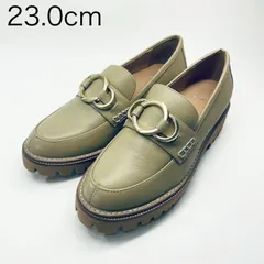 【新品 訳あり】イング　リングビット厚底ローファー　23.0㎝　ベージュのサムネイル