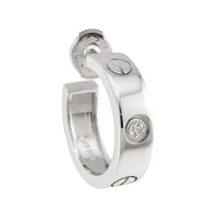 カルティエ Cartier ラブ ダイヤ ピアス K18 WG ホワイトゴールド 750 片方のみ 片耳 LOVE Earring Pierced 90327505のサムネイル