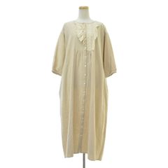 TSUHARU ツハル 自由が丘限定 2WAY配色襟リネンワンピース 麻100