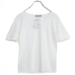 【新品タグ付】マックスマーラ Max Mara★フリルスリーブ ♪半袖カットソー サイズM 白系 ＊z21165のサムネイル