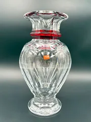 Baccarat バカラ アルクール HARCOURT バラスターベース 32cm レッド　赤　花瓶 花器 クリスタルガラス　フラワーベースのサムネイル