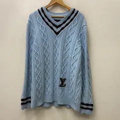 【加古川店】 中古 LOUIS VUITTON | ルイ・ヴィトン セーター LVロゴケーブルニット RM242MM JAX HRN09W 国内正規品 ライトブルー サイズ:L 【108】のサムネイル