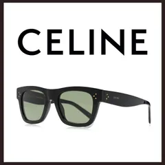 新品 未使用 セリーヌ ブラックフレーム ミネラルレンズ サングラス【CELINE】黒縁 アセテート ウェリントン アイウェアのサムネイル