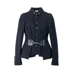 90g24 DSQUARED2 ディースクエアード ここのえ アーカイブ ウールジャケット 星柄 スタッズ サイズ40 ブラック レディース 女性用u02tのサムネイル