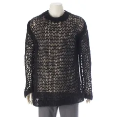 ジュンヤワタナベ 19AW AD2019 ウール シルク かぎ編み ニット 長袖 トップス JD-N018 ブラック アイボリー S【中古】のサムネイル