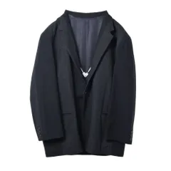Yohji Yamamoto POUR HOMME 丸文字タグ ヴィンテージ ウール ブロックカラー 1B テーラード ジャケットのサムネイル