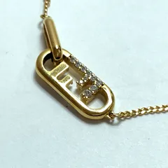 f001 FENDI フェンディ オーロック ネックレス ペンダント ラインストーン ゴールド レディース アクセサリーのサムネイル