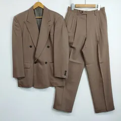 KT pour homme  ダブルブレスト スーツ セットアップ テーラードジャケット 背抜き 2タック スラックス パンツ 日本製 モード ビジネス オフィス ブラウン サイズ 2 G617のサムネイル