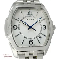 ☆新品仕上げ☆CREDOR クレドール☆パシフィーク☆GCAX985 セイコー SEIKO クオーツ 8J82-0AC0 中古 メンズ腕時計 シルバー文字盤☆Aランクのサムネイル