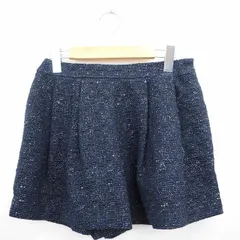 アベニールエトワール Aveniretoile キュロット パンツ 総柄 ミニ ショート ウール 毛 38 ネイビー 紺 /MT53のサムネイル