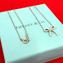 極 美品 TIFFANY&Co. ティファニー ヴィンテージ ボウ ネックレス シルバー925 ペンダントチョーカー アクセサリー シルバー 167-3のサムネイル