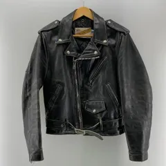 【中古】80s Schott バイカータグ後期 618 ダブルライダースジャケット(ジップ社外品) ブラック サイズ36 ショット[24]のサムネイル