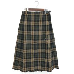 O'NEIL OF DUBLIN オニールオブダブリン ラップスカート サイズ:38 キルト/バックプリーツ/チェック/ピン有    ブラウン レディース / 240001211695
