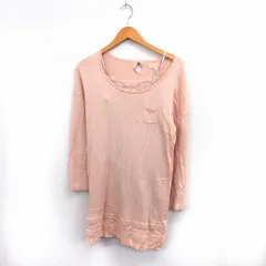 ミニマム MINIMUM ニット セーター ワンピース 膝丈 長袖 インナー付き シンプル 2 ピンク /ST16のサムネイル