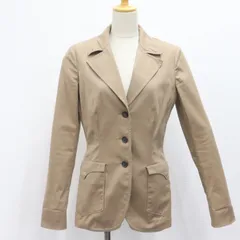 ITEBHSTRTRPO PRADA プラダ テーラードジャケット トップス アウター コットン レディース ベージュブラウン サイズ40のサムネイル