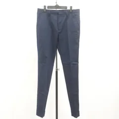 ITM87DURTK3E GUCCI グッチ スラックス パンツ ボトムス コットン 綿 ネイビー 紺 メンズ サイズ46のサムネイル