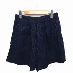 ジャスグリッティー JUSGLITTY キュロット パンツ ショート 総柄 コットン 綿 2 ネイビー 紺 /FT19のサムネイル