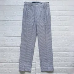 Brooks Brothers ELLIOT 2プリーツ シアサッカー トラウザーズ ホワイト×ネイビー W32/L30 / ブルックスブラザーズのサムネイル