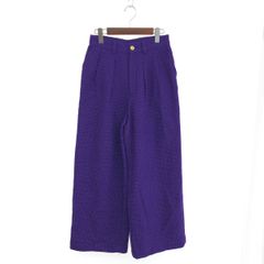 Spick&Span スピック&スパン ツイード2タック ワイドパンツ サイズ:38  24AW   パープル レディース / 240001211690