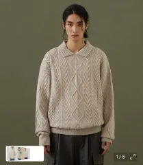 ANOTHER OFFICE フィッシャーマン ニット オートミール mのサムネイル