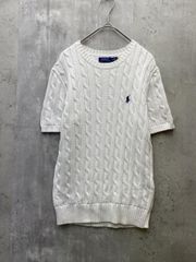 Polo by Ralph Lauren 桜刺繍 ケーブルニット 半袖 セーター - メルカリ