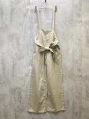 AZUL BY MOUSSY アズールバイマウジー ウエストリボン ワイドデニムオーバーオール サロペット sizeM/ライトベージュ ■■ レディースのサムネイル