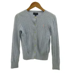 ポロ バイ ラルフローレン Polo by Ralph Lauren 長袖ニットカーディガン M ライトブルー ケーブルニット ラウンドネック 長袖 ECA007 /SH ■ECA007のサムネイル