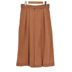 アンタイトル UNTITLED ガウチョパンツ キュロットパンツ ワイド 無地 ツータック ウエストゴム 3 ベージュ ■GY70のサムネイル