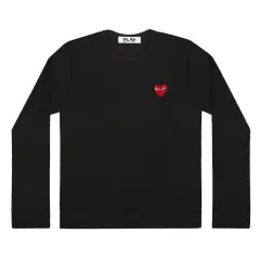 正規品/送料無料 ) コム・デ・ギャルソン ブラックワッペン レッドワッペン ロングスリーブ 長袖Tシャツのサムネイル