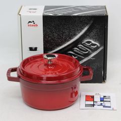 699)【美品】STAUB（ストウブ）ピコ・ココット ラウンド 20cm チェリー