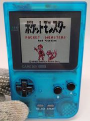 ゲームボーイカラー IPS液晶 大画面2.6インチ クリアブルー！ - メルカリ
