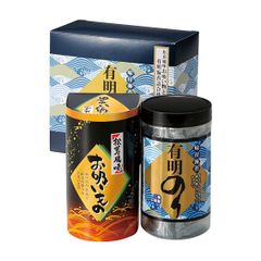 永谷園松茸風味お吸い物･有明のり詰合せ		 ZFA-10 内容/有明のり:全型2.5枚（8切4枚×5）×1･永谷園松茸風味お吸い物:2.3g×4袋×1《小麦･えび》