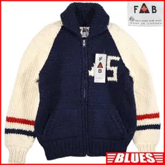 FAB エフエービー ファブ カウチンセーター L ニット 紺 ネイビー カナダ ウール 古着 メンズ カウチンセーターサイズL一覧←SEULB屋着古← TY4602のサムネイル